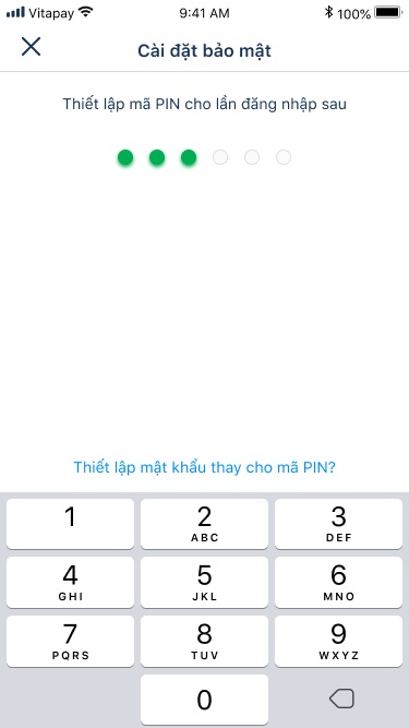 Creat log-in password (PIN)